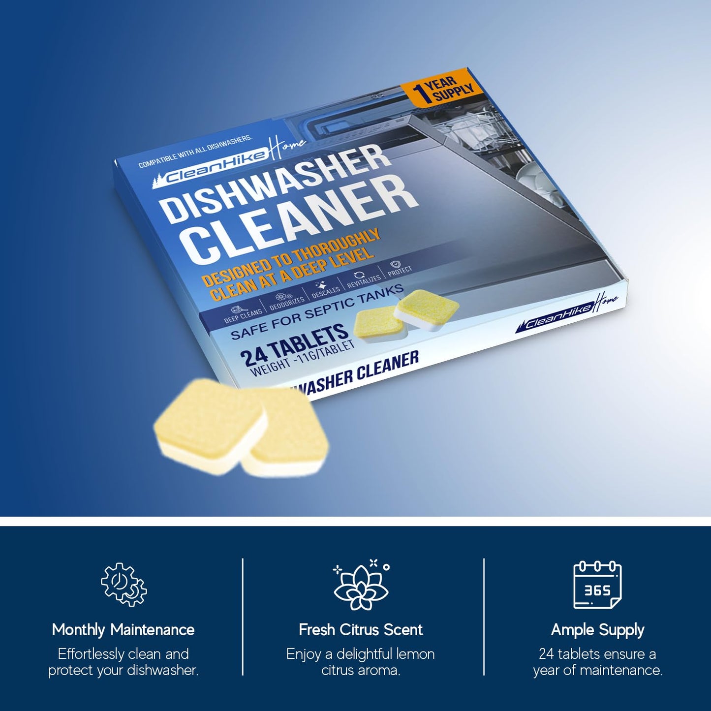 Dishwasher Cleaning and Descaler Tablets