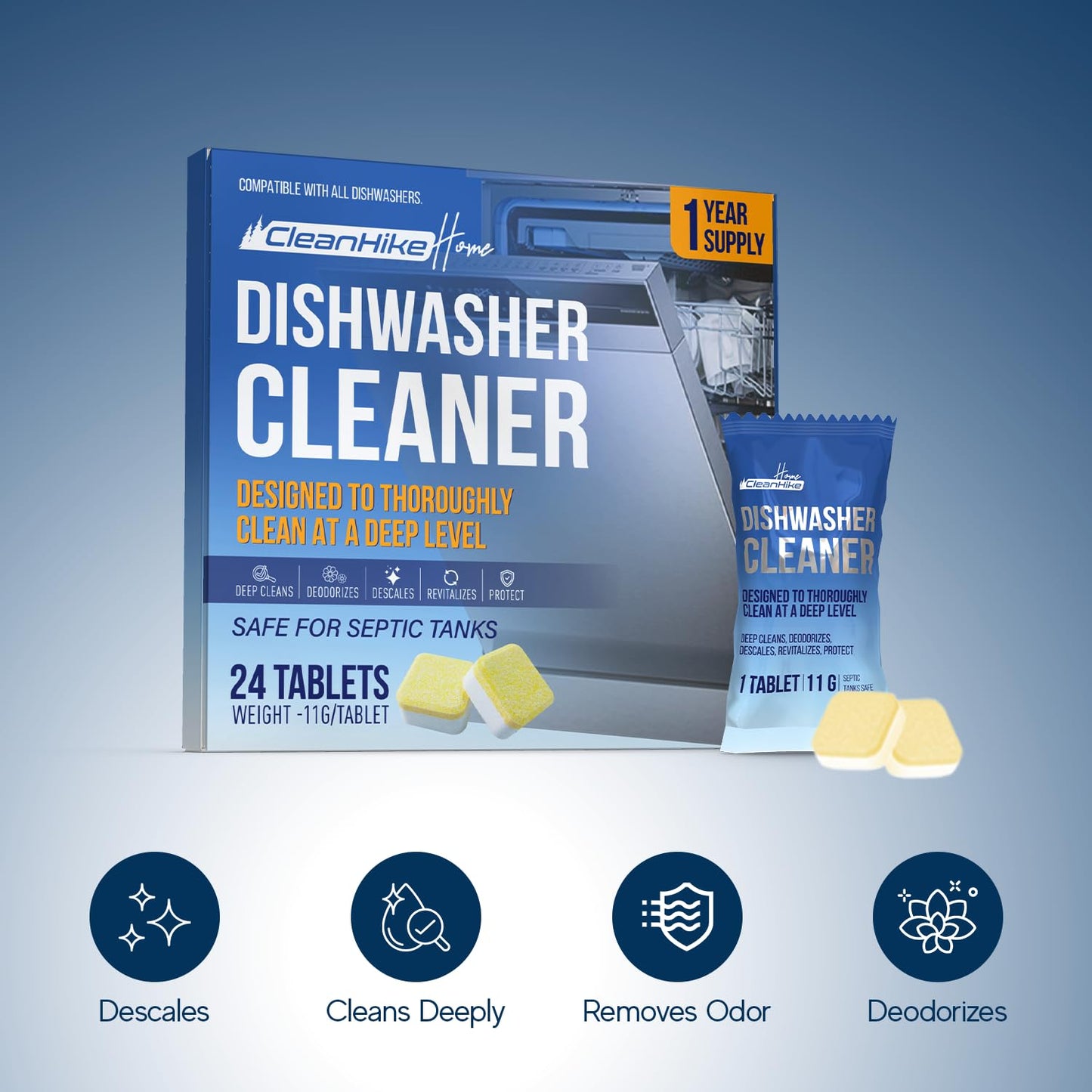 Dishwasher Cleaning and Descaler Tablets